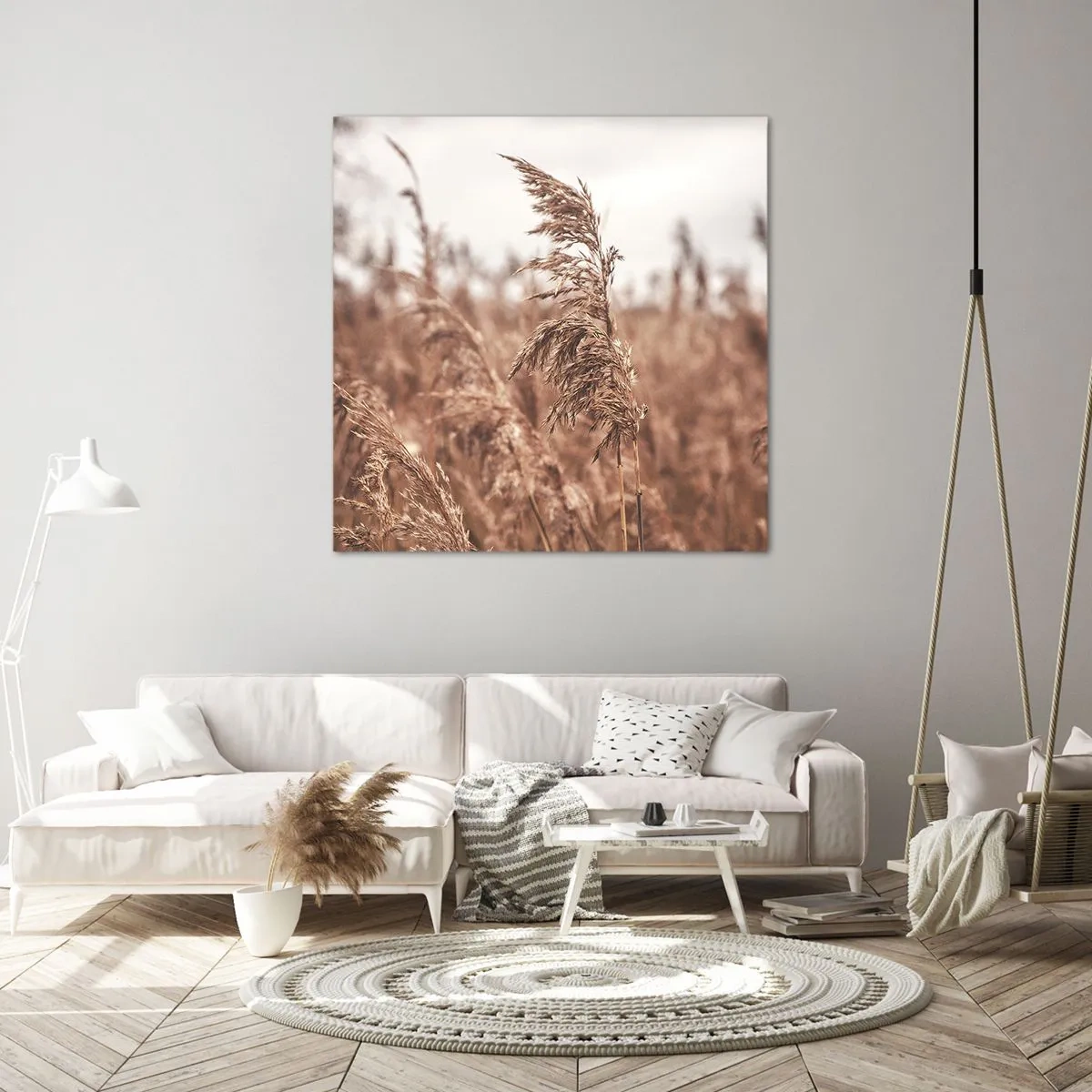 Bild auf Leinwand - Leinwandbild - Auf den Feldern ist es schon Herbst - 30x30 cm