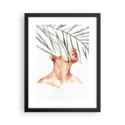 Poster in einem schwarzem Rahmen - Spüre den Puls der Tropen - 30x40 cm