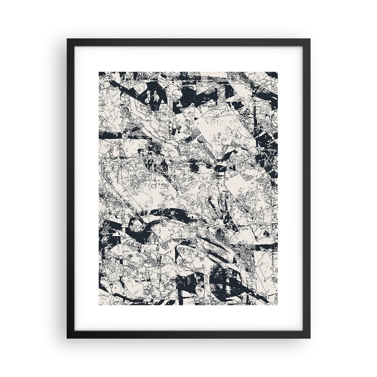 Poster in einem schwarzem Rahmen - Durchdringung der Gegensätze - 40x50 cm