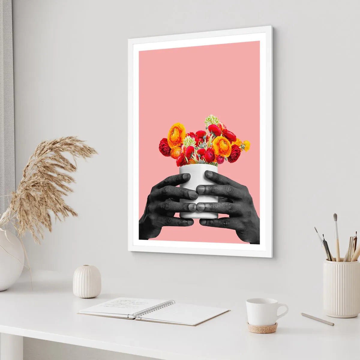 Poster in einem weißen Rahmen - Die Apotheose des Lebens - 40x50 cm