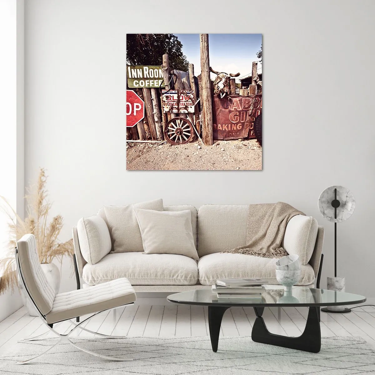 Glasbild - Bild auf glas - Und die Zeit ist stehen geblieben - 70x70 cm