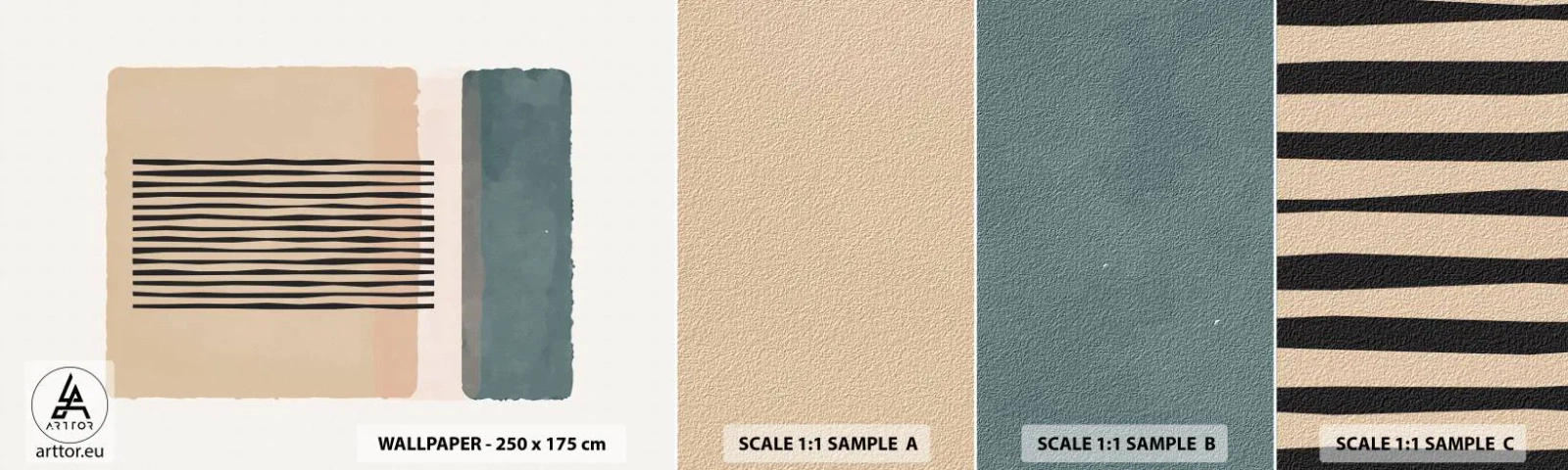 Fototapetenmuster Standard Eco - Alles ist in Ordnung - Abstraktion, Grafik, Minimalismus - 100x30 cm