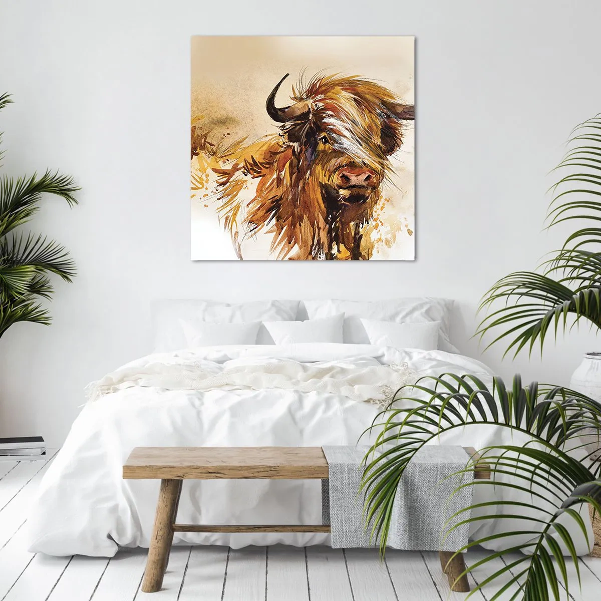 Bild auf Leinwand - Leinwandbild - Stolz des Jägers - 60x60 cm