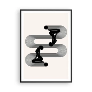 Poster in einem schwarzem Rahmen - Sinnliche Symmetrie - 70x100 cm