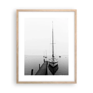Poster in einem Rahmen aus heller Eiche - Bereit zu gehen - 40x50 cm