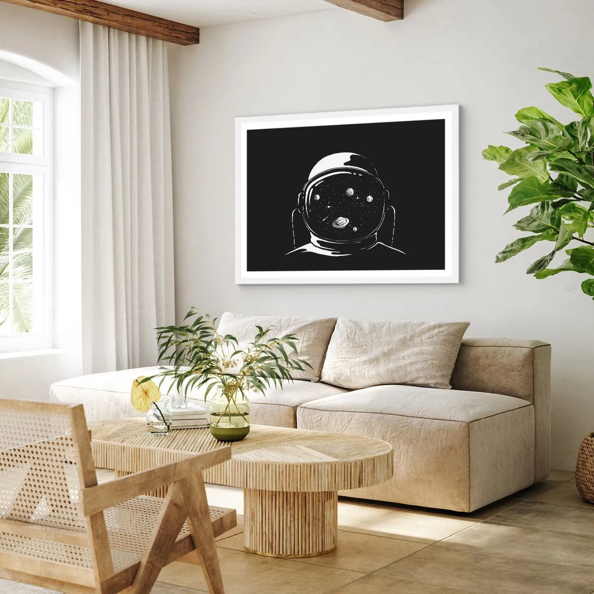 Poster in einem weißen Rahmen - Schöne Aussicht - 50x40 cm
