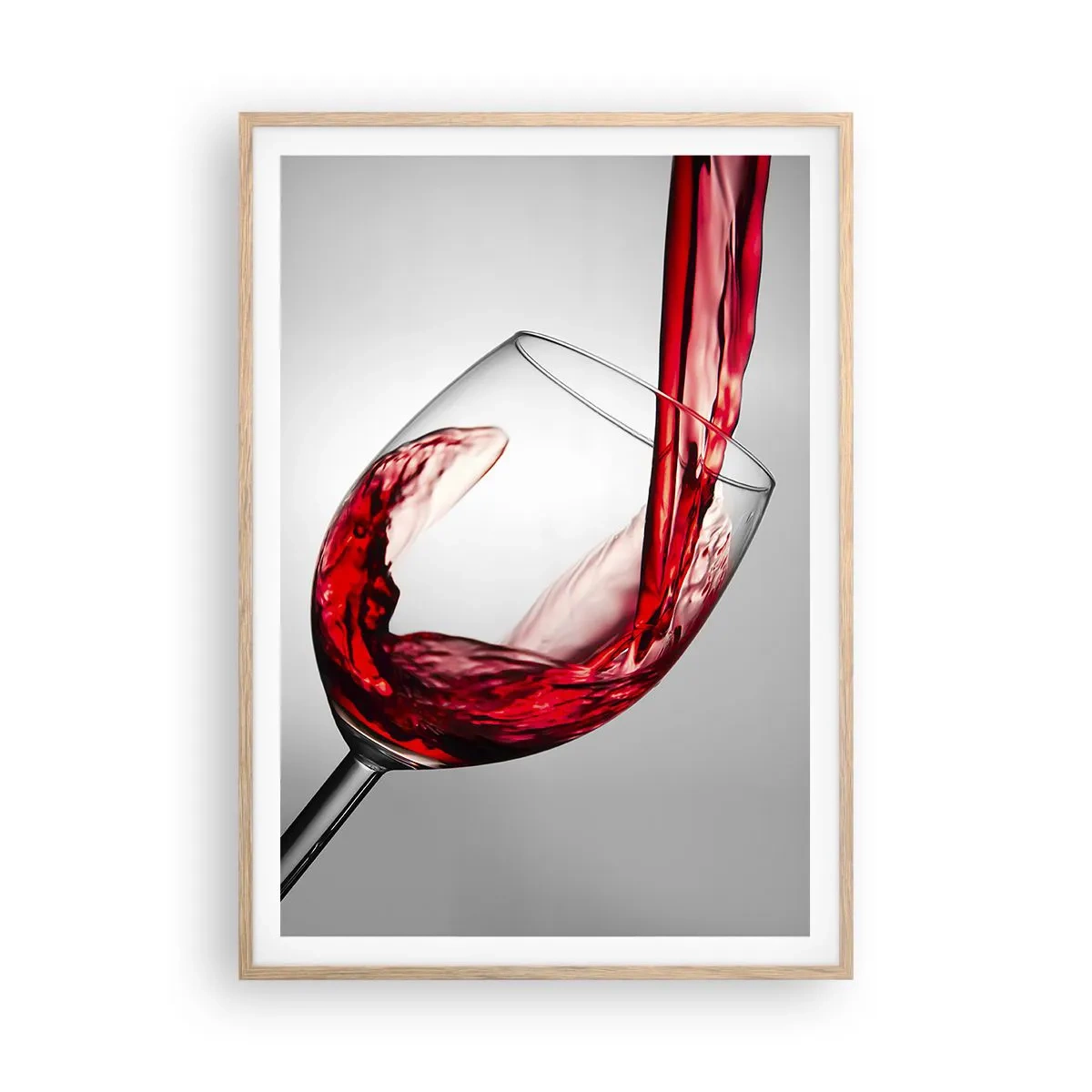 Poster in einem Rahmen aus heller Eiche - Farbe – Bewegung – Klang - 70x100 cm