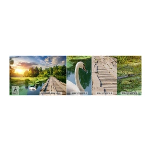 Fototapeten Muster Premium Canvas - Sommer, Sommer überall - Landschaft, See, Wald - 100x30 cm