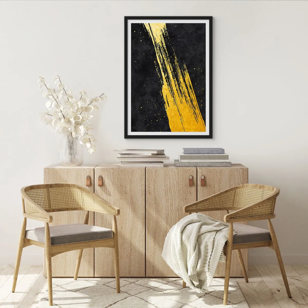 Poster in einem schwarzem Rahmen - Sprung in den Hyperraum - 61x91 cm