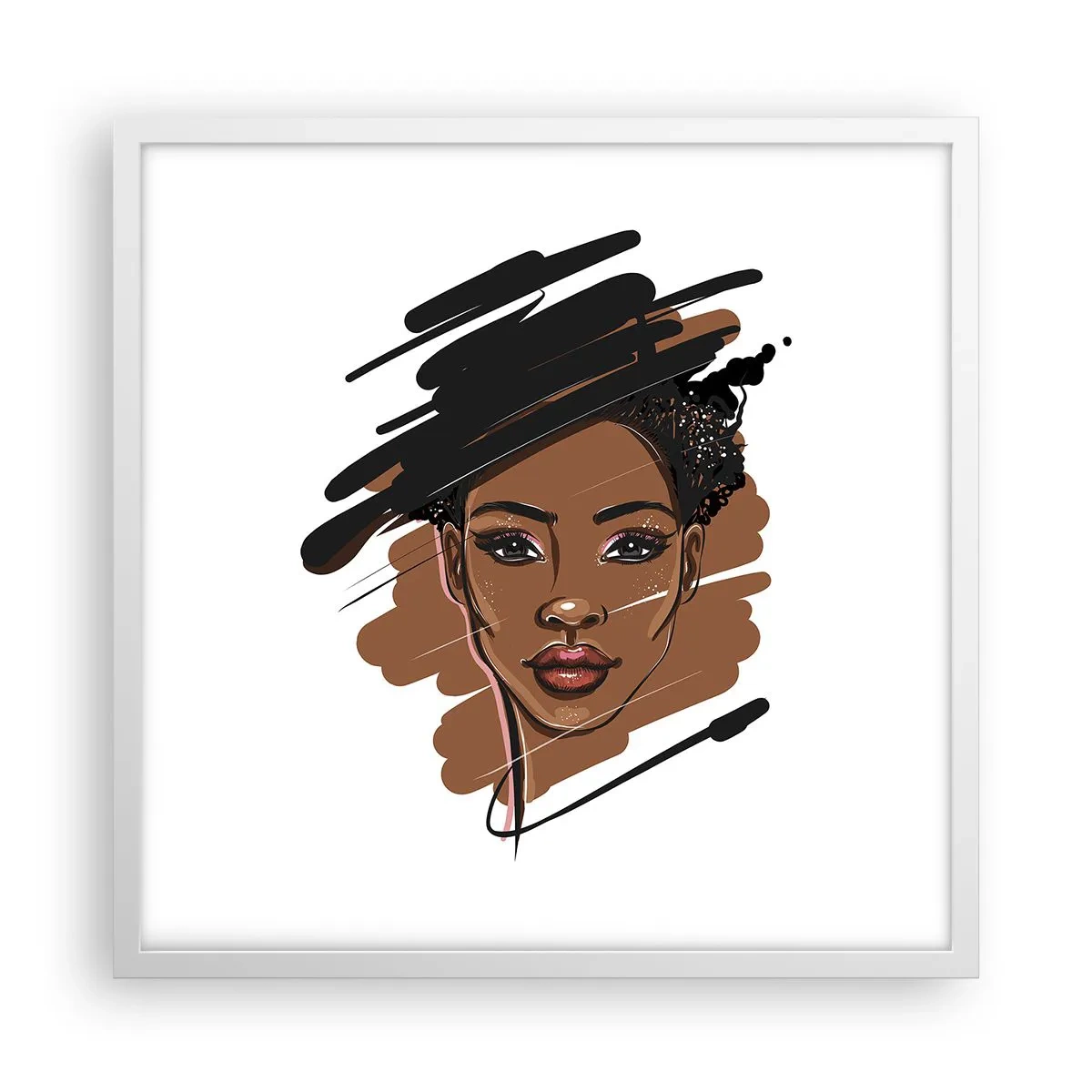 Poster in einem weißen Rahmen - Süß wie Schokolade - 50x50 cm