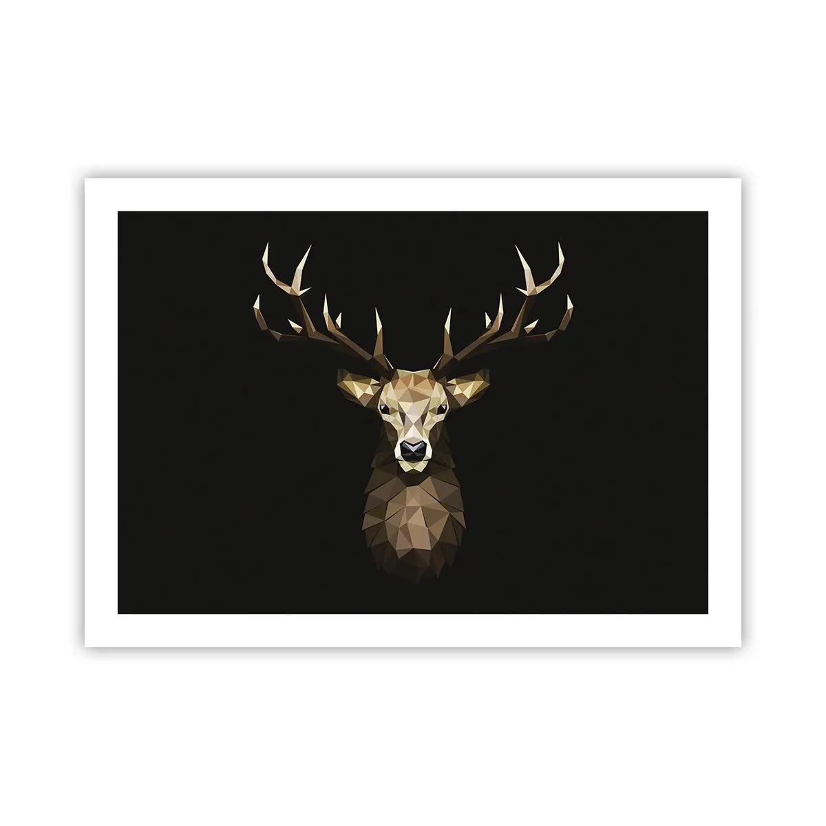 Poster - Kubistischer Hirsch - 70x50 cm