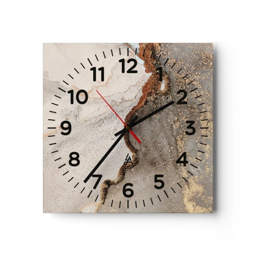 Wanduhr - Glasuhr - An der Grenze der Farben - 30x30 cm