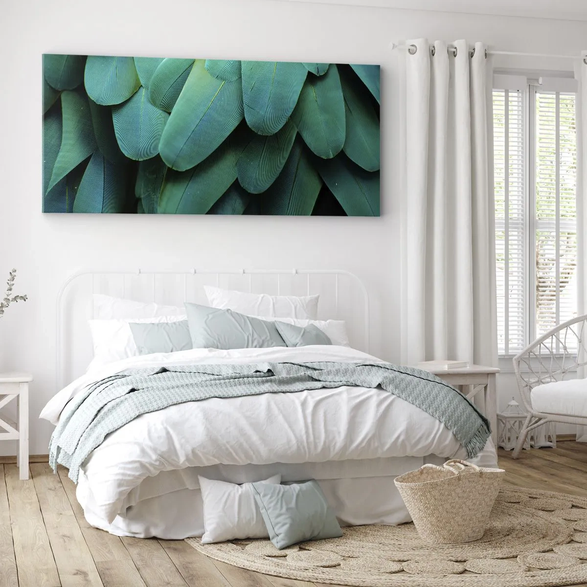 Bild auf Leinwand - Leinwandbild - Papageienartige Präzision - 100x40 cm