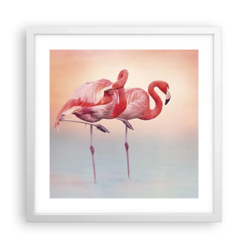 Poster in einem weißen Rahmen - Die Farbe der untergehenden Sonne - 40x40 cm