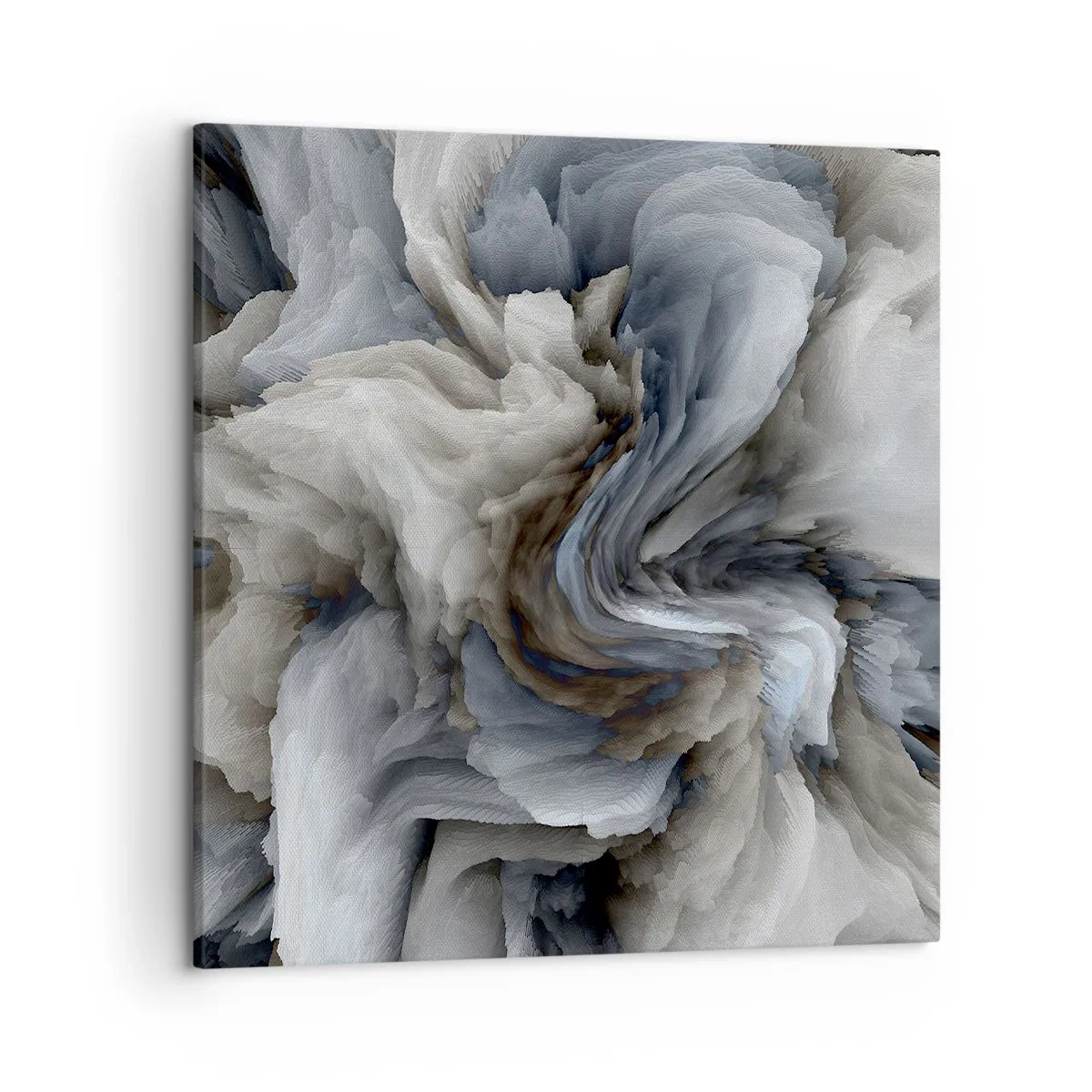 Bild auf Leinwand - Leinwandbild - Stein und Blume - 50x50 cm