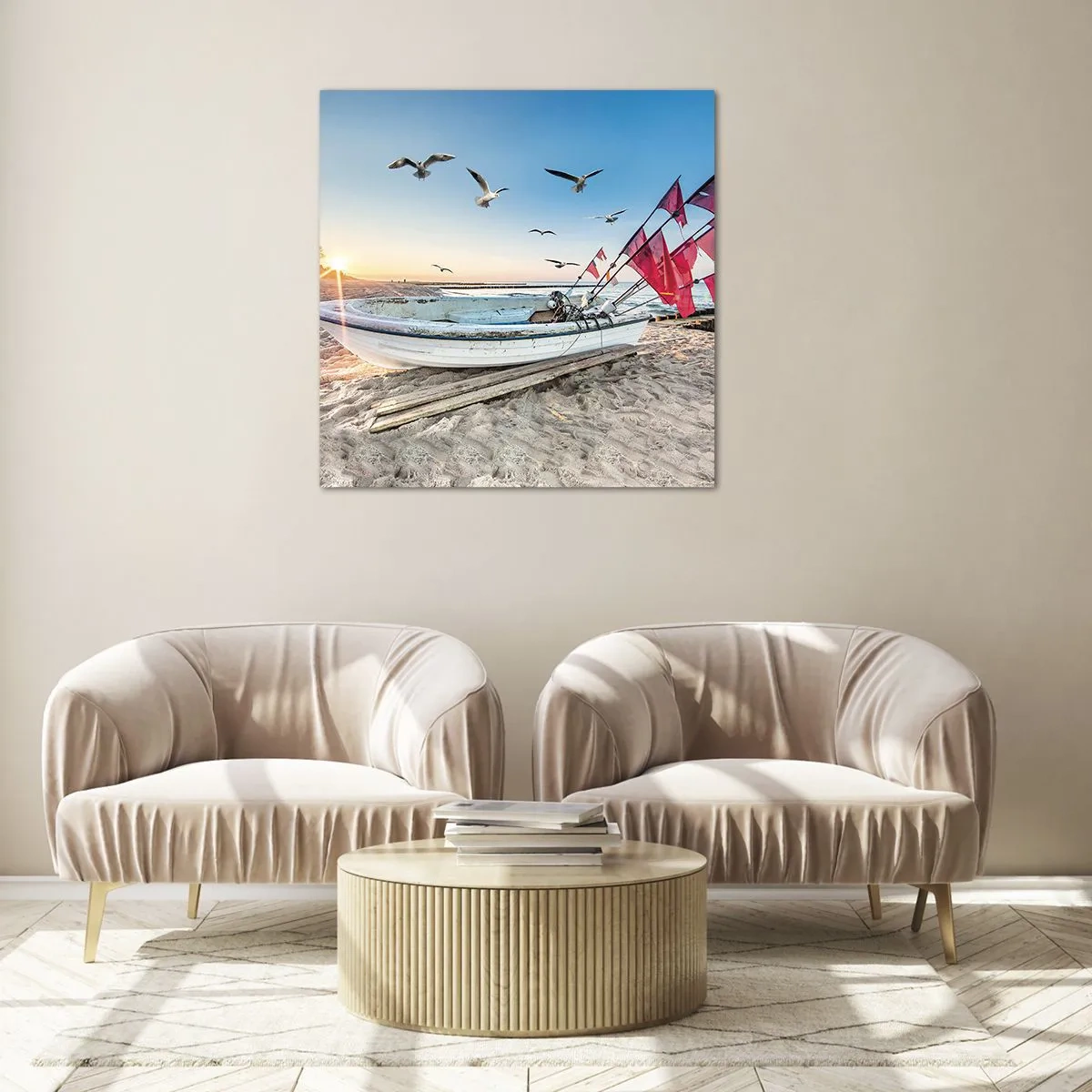 Glasbild - Bild auf glas - Wohlverdiente Ruhe - 70x70 cm