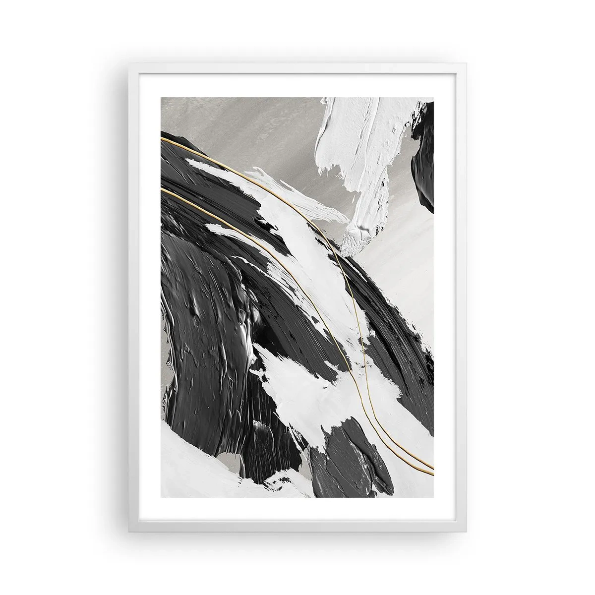 Poster in einem weißen Rahmen - Abstraktion in großem Stil - 50x70 cm