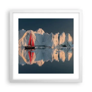 Poster in einem weißen Rahmen - Am Rande der Welt - 40x40 cm