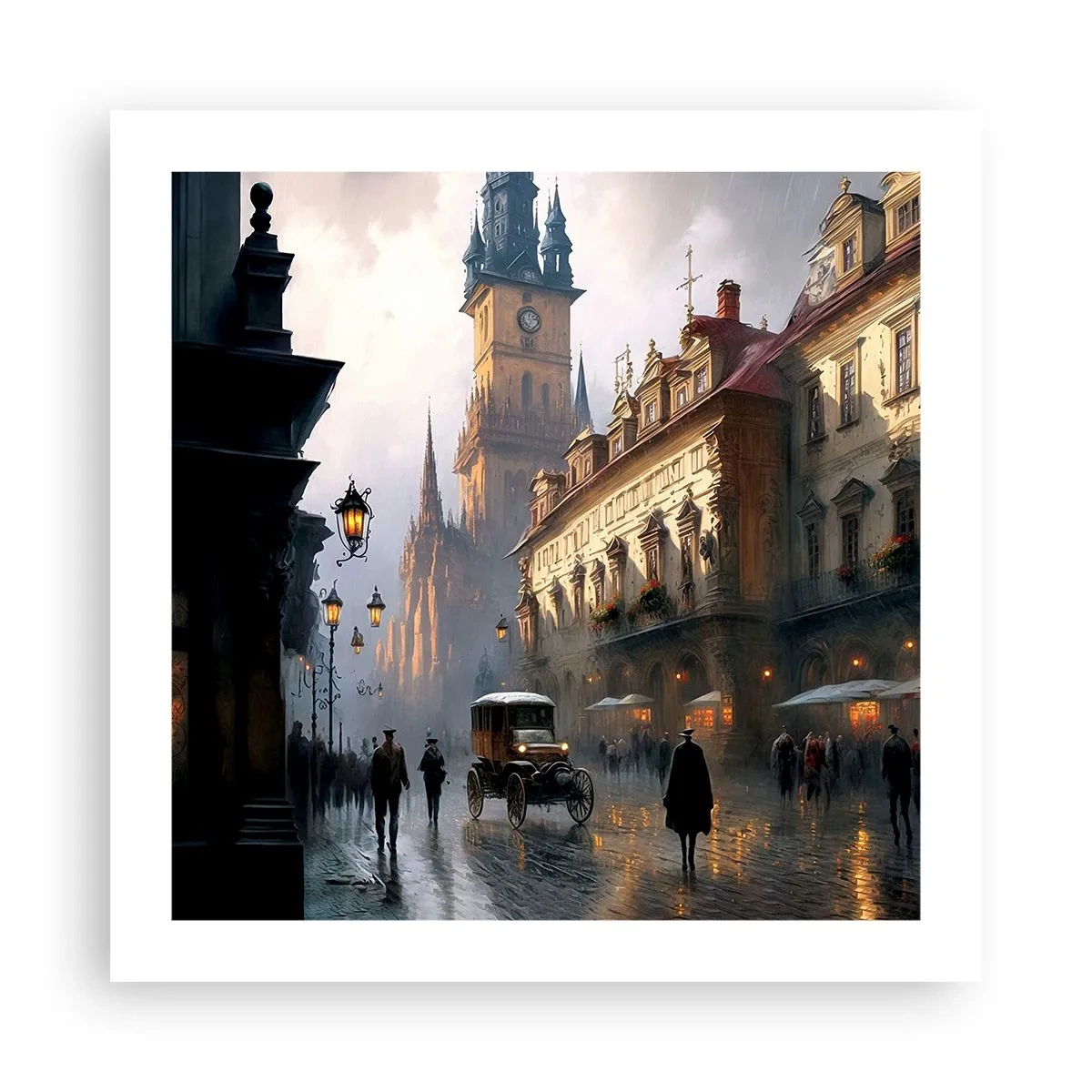 Poster - Charme eines Prager Abends - 50x50 cm
