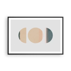 Poster in einem schwarzem Rahmen - Ein Rad hinter dem anderen… - 91x61 cm