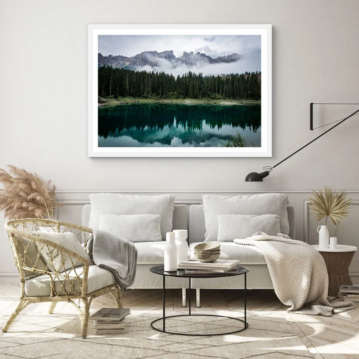 Poster in einem weißen Rahmen - Leise, leise, lass uns das Trinkwasser nicht wecken ... - 70x50 cm