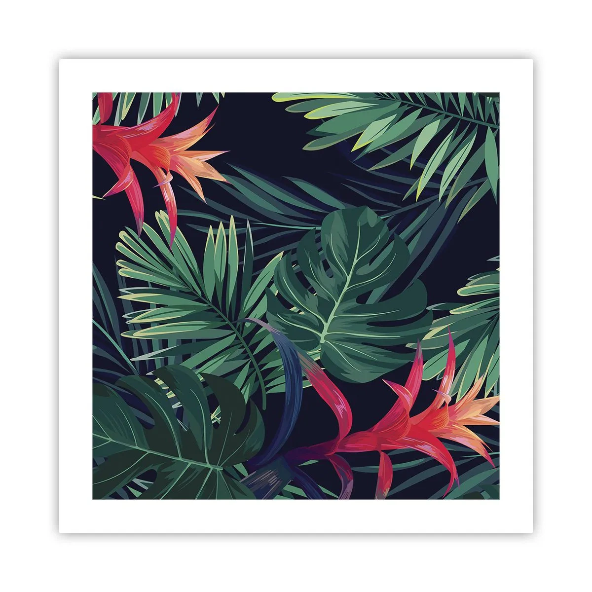 Poster - Im Grünen in Flammen gehen - 50x50 cm