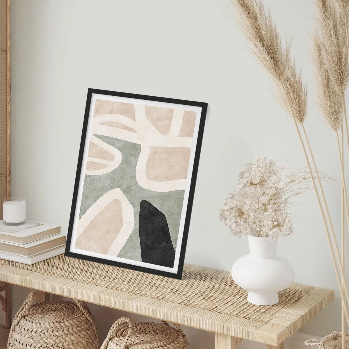 Poster in einem schwarzem Rahmen - Komposition mit schwarzem Motiv - 30x40 cm