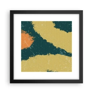 Poster in einem schwarzem Rahmen - Abstraktion – langsame Bewegung - 30x30 cm