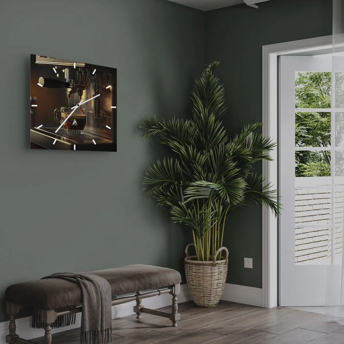 Wanduhr - Glasuhr - Sinnliche Mischung - 30x30 cm