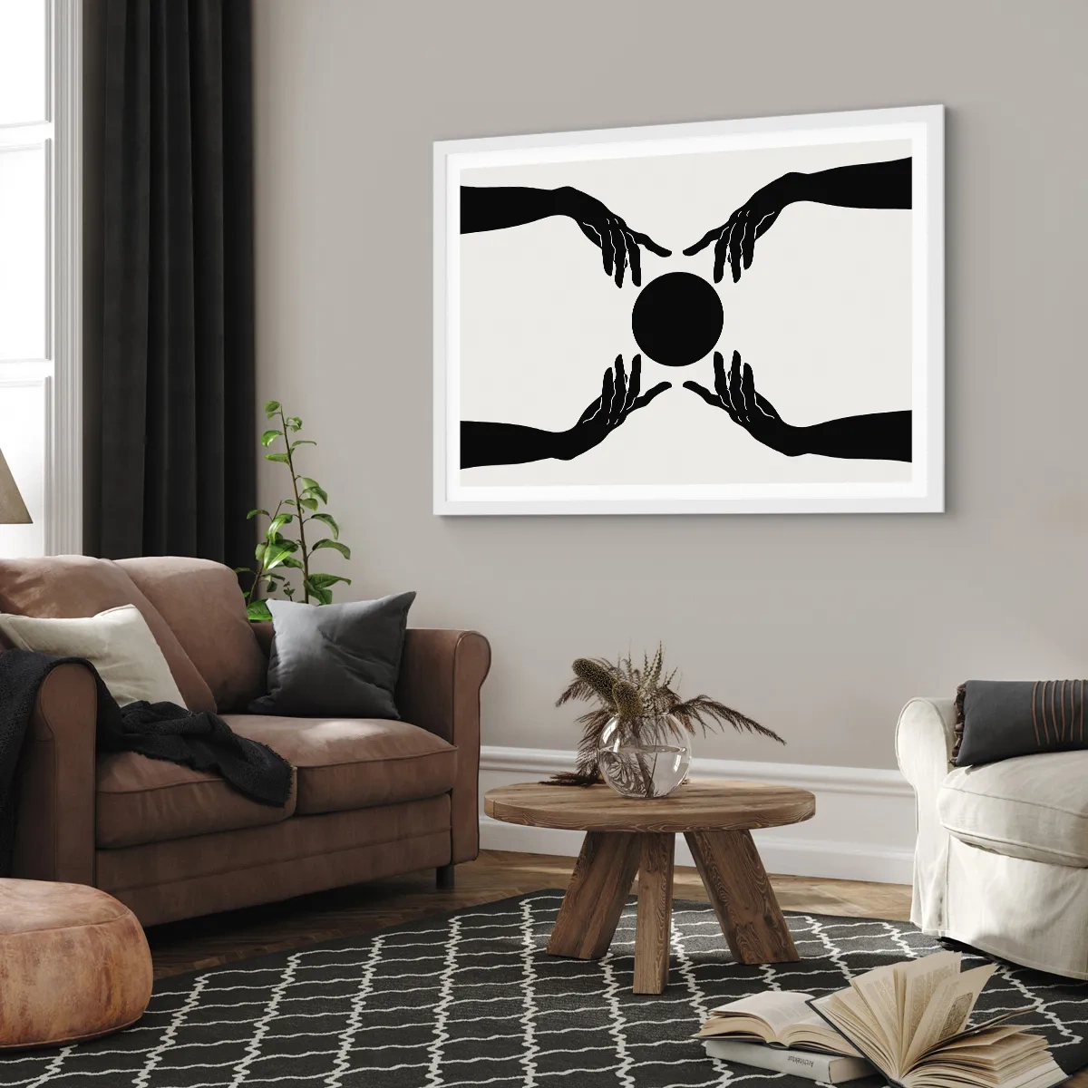 Poster in einem weißen Rahmen - Geheimes Zeichen - 100x70 cm
