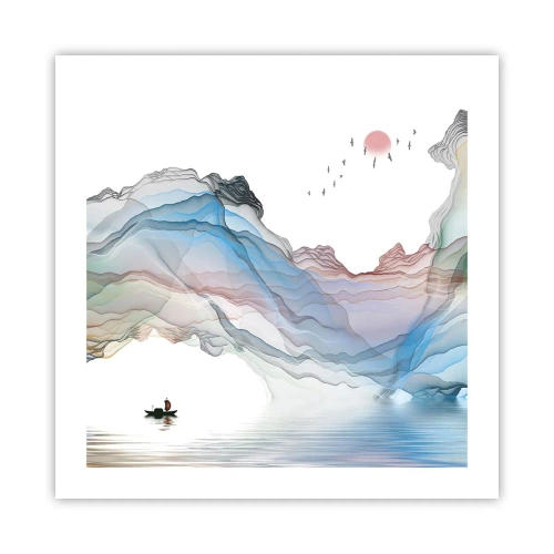 Poster - Zu den Kristallbergen - 50x50 cm