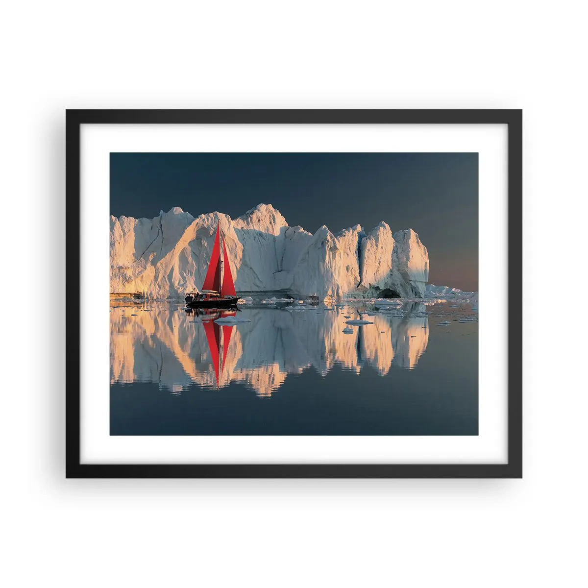 Poster in einem schwarzem Rahmen - Am Rande der Welt - 50x40 cm