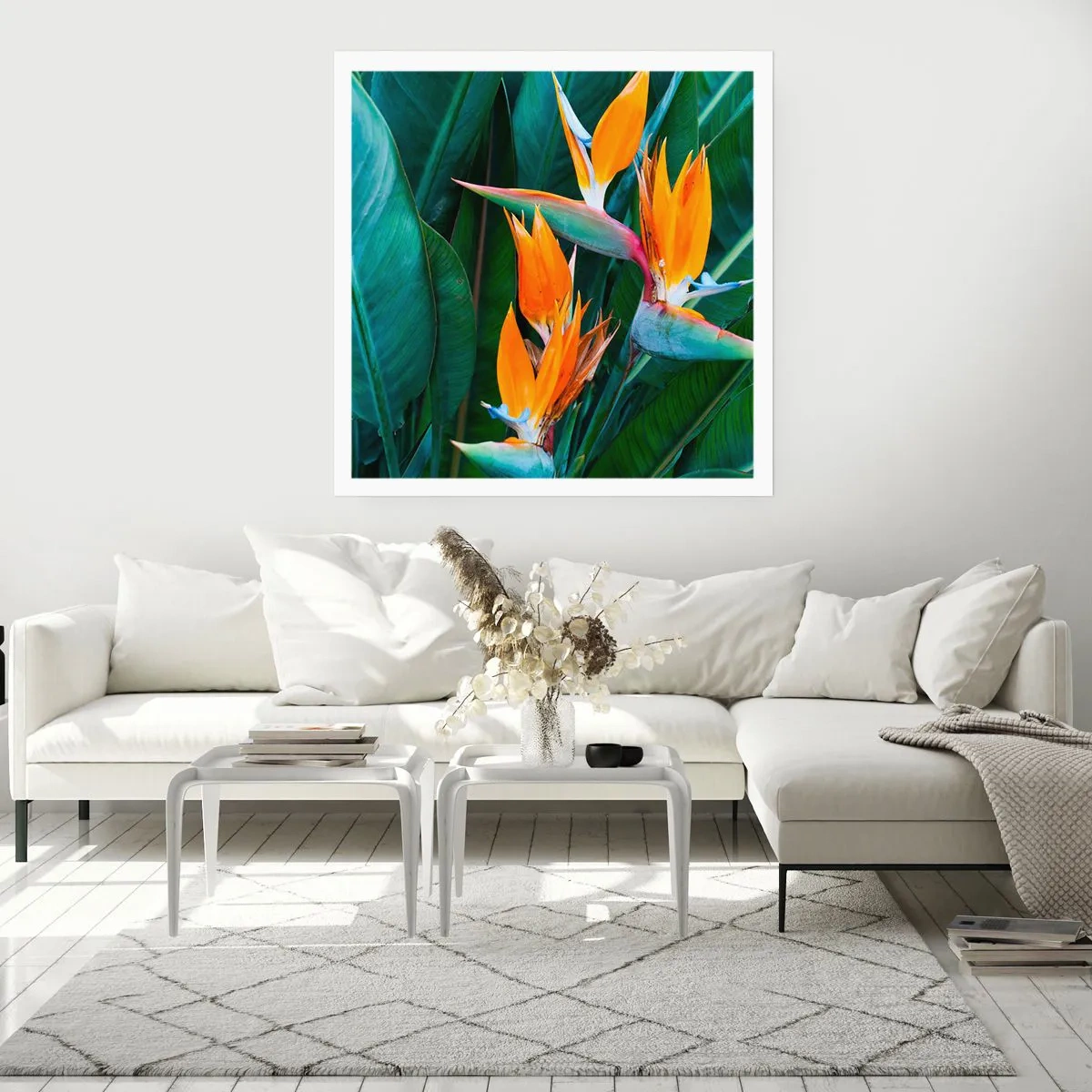 Poster - Ist es eine Blume oder ist es ein Vogel? - 30x30 cm