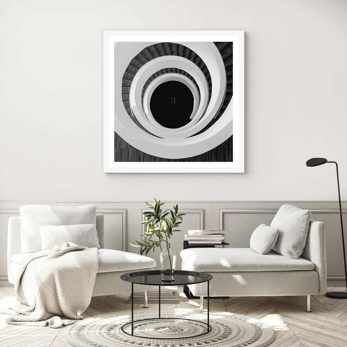 Poster in einem weißen Rahmen - Zum Kern der Sache - 50x50 cm