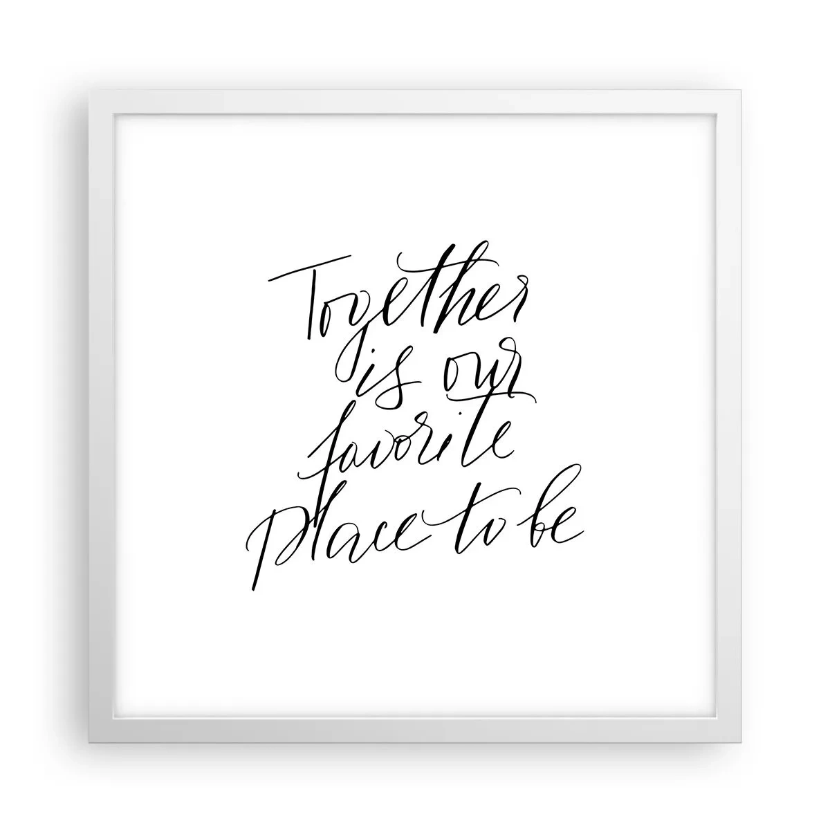 Poster in einem weißen Rahmen - Fühlst du das auch? - 40x40 cm