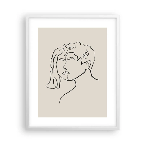 Poster in einem weißen Rahmen - Und es wurde Einheit - 40x50 cm