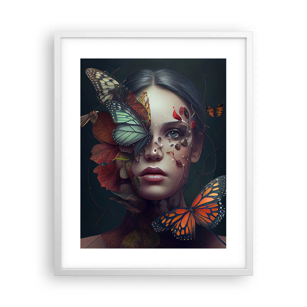 Poster in einem weißen Rahmen - Wunderbare Metamorphose - 40x50 cm