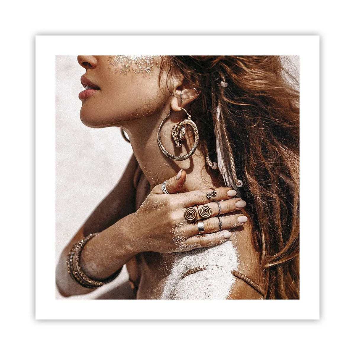 Poster - Königin des wilden Strandes - 50x50 cm