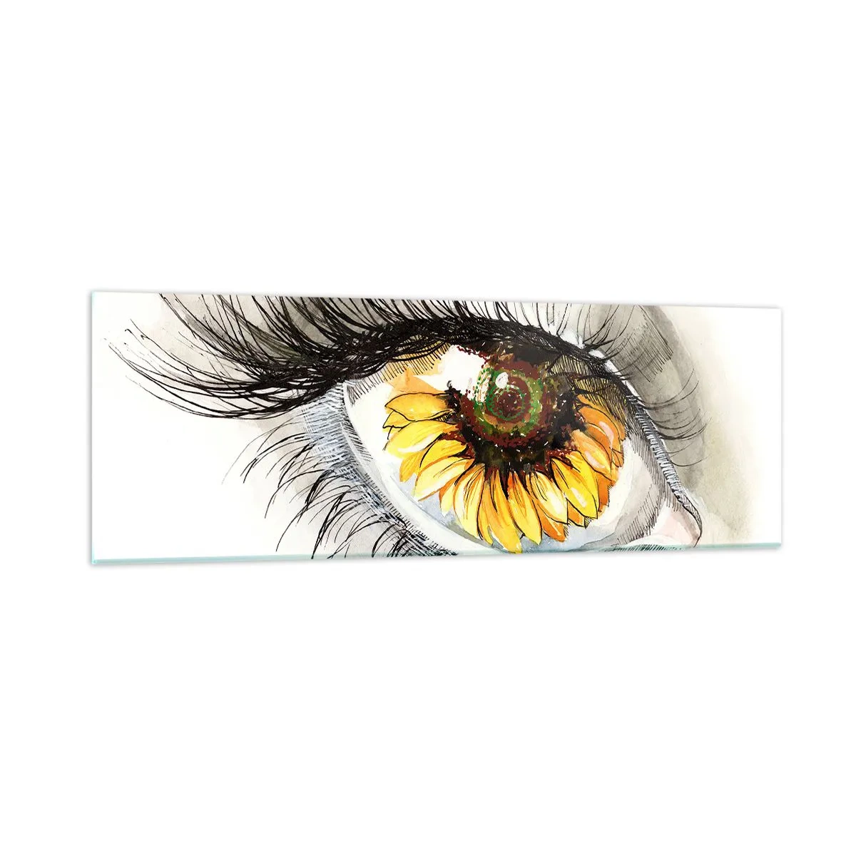 Glasbild - Bild auf glas - Ein Look so heiß wie der Sommer - 90x30 cm