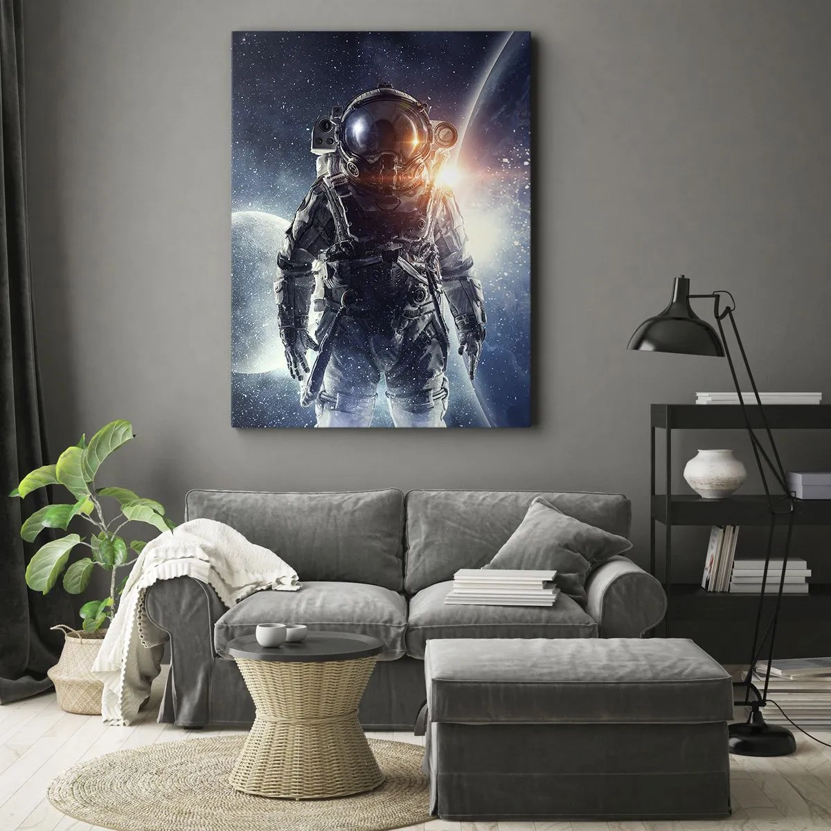 Bild auf Leinwand - Leinwandbild - Weltraumabenteuer - 45x80 cm