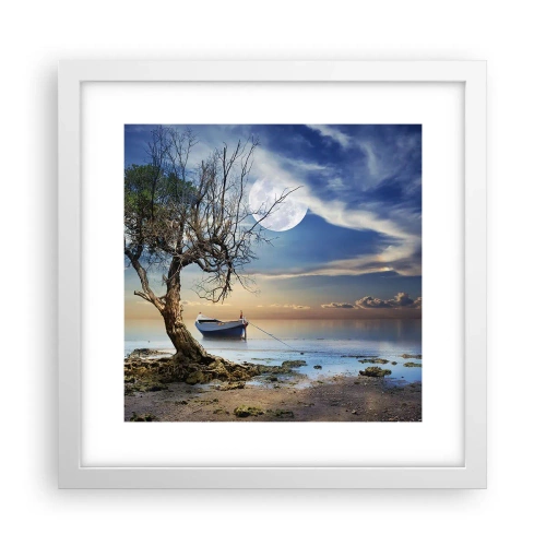 Poster in einem weißen Rahmen - Ist das das Ende oder der Anfang? - 30x30 cm