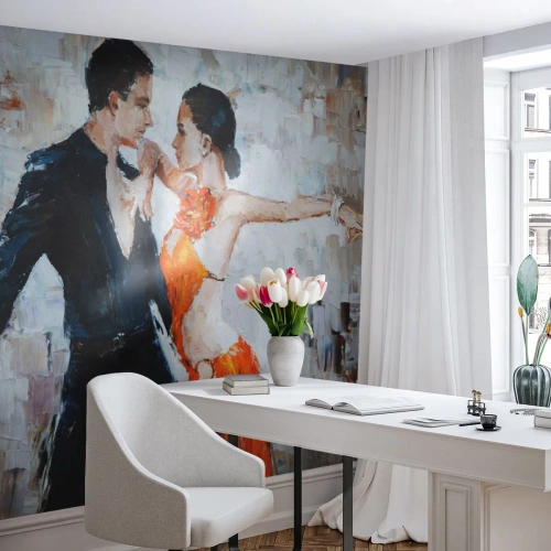 Fototapete Premium Sand - Schmutziges Tanzen - Abstraktion, Tanzen, Tango - 350x256 cm