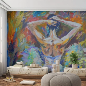 Fototapete Premium Sand - Es kann alles sein - Ballerina, Tanzen, Ballett - 250x175 cm
