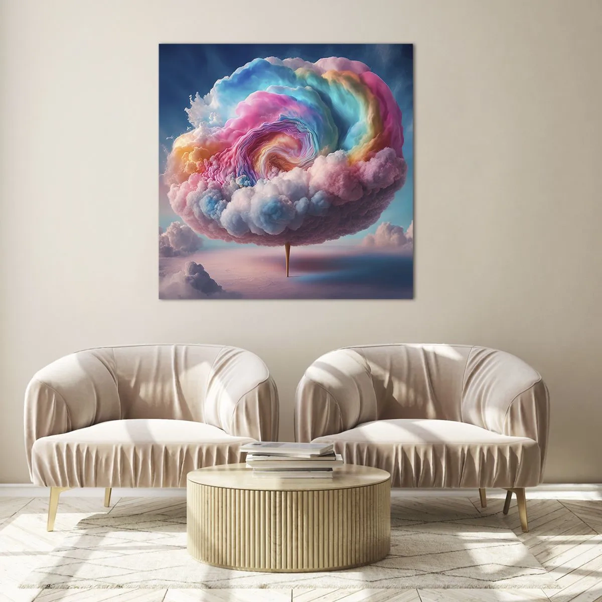 Glasbild - Bild auf glas - Traum von einem Vergnügungspark - 30x30 cm