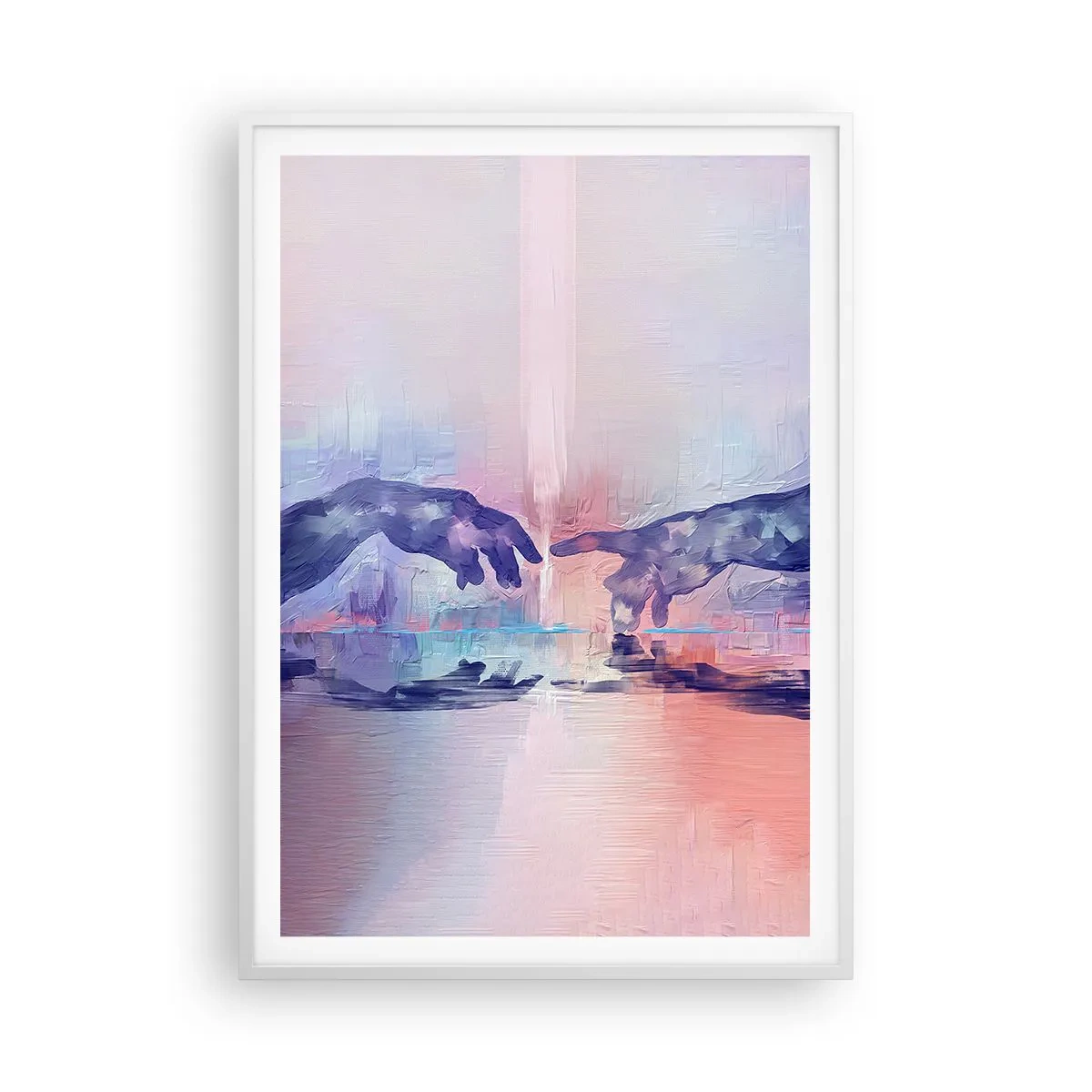 Poster in einem weißen Rahmen - Göttlicher Funke des Lebens - 70x100 cm