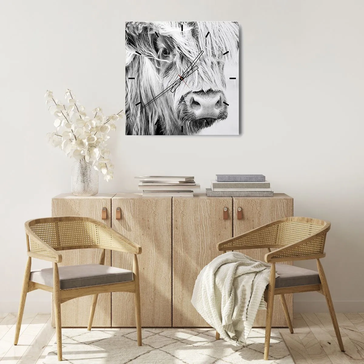 Wanduhr - Glasuhr - Schottische Wildheit - 30x30 cm