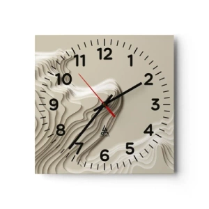 Wanduhr - Glasuhr - Topographie der Kunst - 40x40 cm