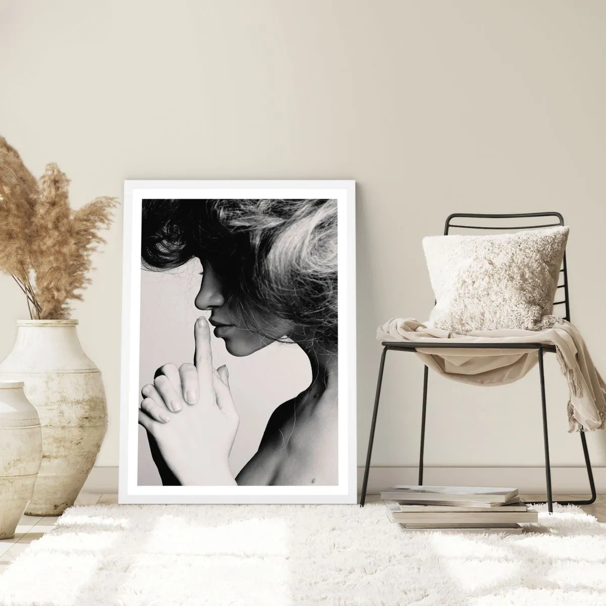 Poster in einem weißen Rahmen - Auf sich selbst hören - 50x70 cm
