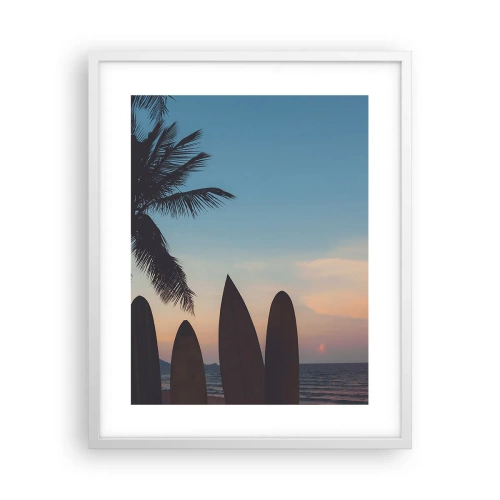 Poster in einem weißen Rahmen - Morgen wird es auch lustig - 40x50 cm