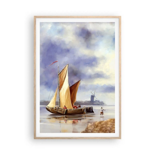 Poster in einem Rahmen aus heller Eiche - Die Rückkehr der Seeleute - 70x100 cm